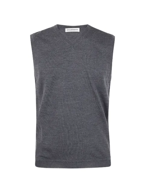 GOES BOTANICAL V-neck sleeveless vest Grey 107098