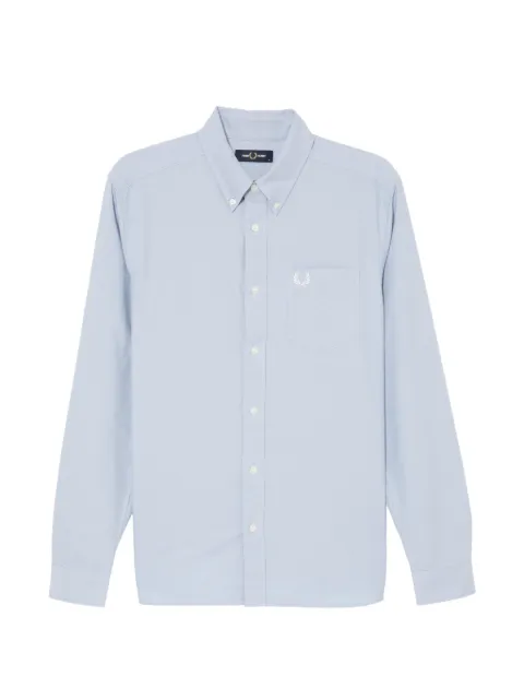 Fred Perry logo-embroidered shirt Blue M5516