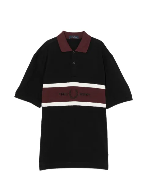 Fred Perry logo-embroidered polo shirt Black M2421
