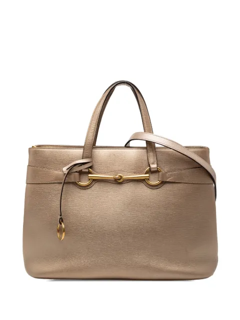 Gucci Pre-Owned 2000-2015 Leather Bright Bit satchel Gold 3CTJYHYSLZQ9V0ZO