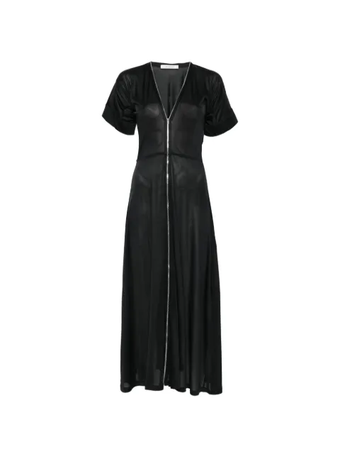 LEMAIRE V-neck zipped midi dress Black DR1144LJ1049