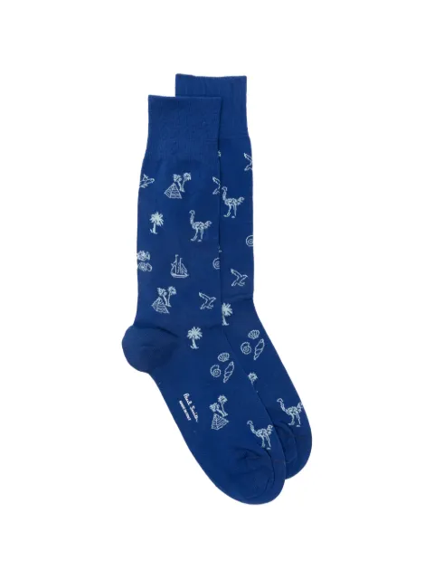 Paul Smith Ostrich socks Blue M1A380CIU857