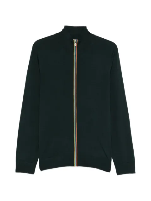 Paul Smith Signature Stripe zip through cardigan Green M1R248ZP02094
