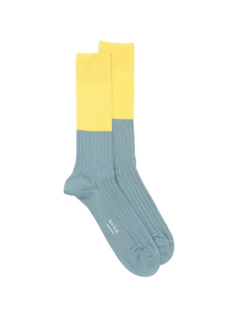 Paul Smith Candles ribbed colour-block socks Blue M1A380CIU846