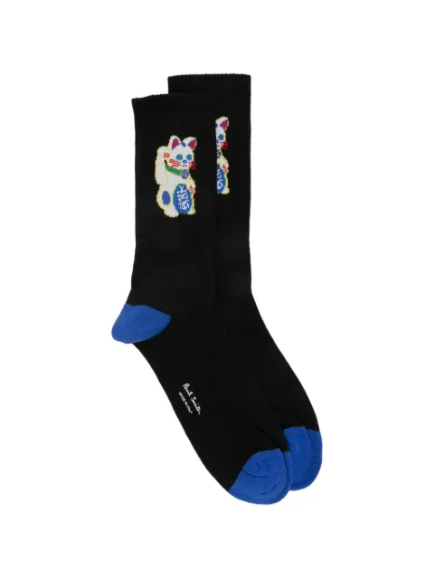 Paul Smith Lucky Cat socks Black M1A380CIU859