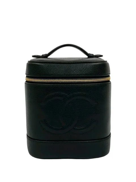 CHANEL Pre-Owned 1994-1996 CC Caviar Case vanity bag Black LP7I8U2ZFZTRFFZB