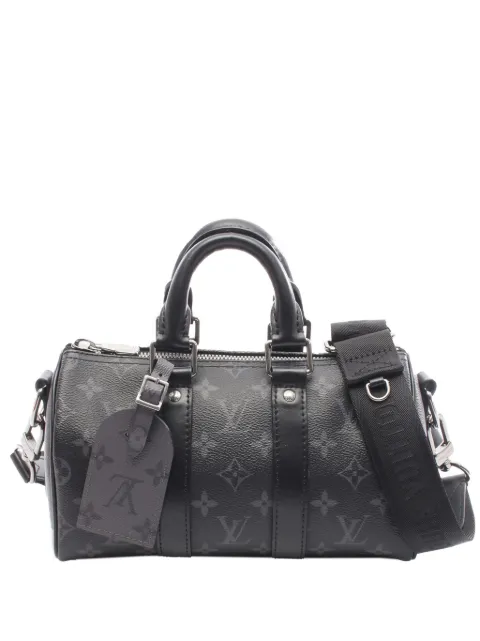 Louis Vuitton Pre-Owned 2021-2026 Monogram Eclipse Reverse Keepall Bandouliere 25 satchel Black FNKXGHNTYGJN198B
