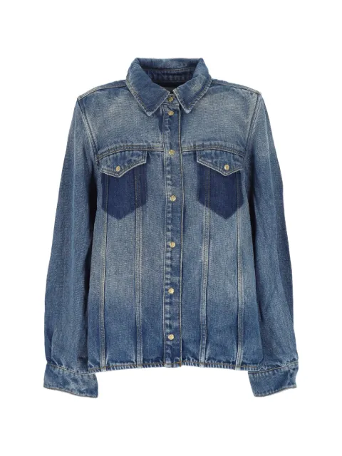 GANNI tinted wash pocket shirt Blue A1030089