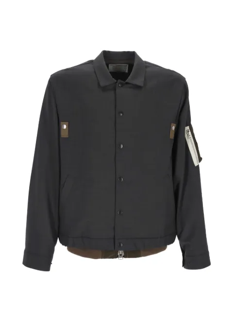 sacai button zip jacket Grey 2603900M