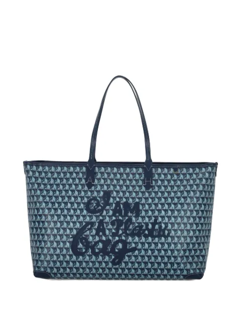 Anya Hindmarch printed handle shoulder bag Blue 203548PETROL