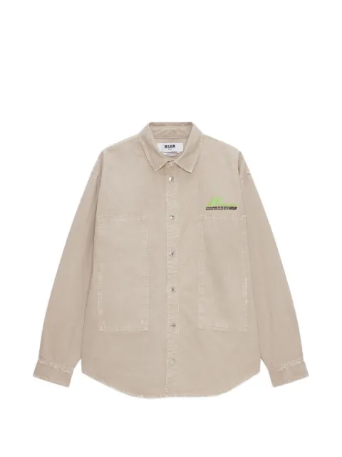 MSGM buttoned pocket shirt Neutrals 4040ME231T267089