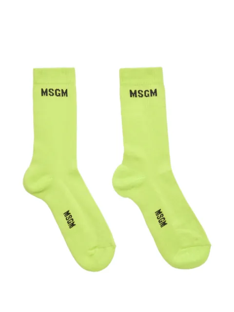 MSGM logo socks Green 4041MDS01267274