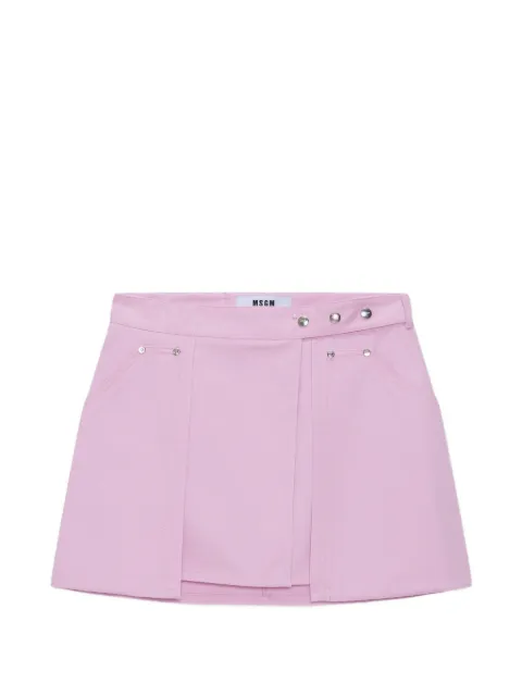 MSGM button trim mini skirt Pink 4041MDD03267104