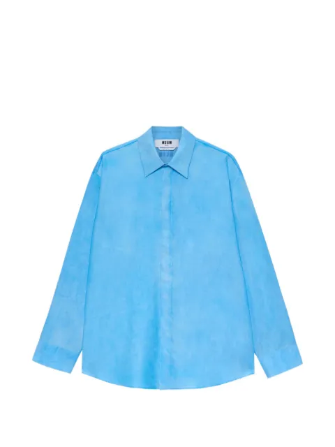 MSGM long-sleeved shirt Blue 4040ME09X267009
