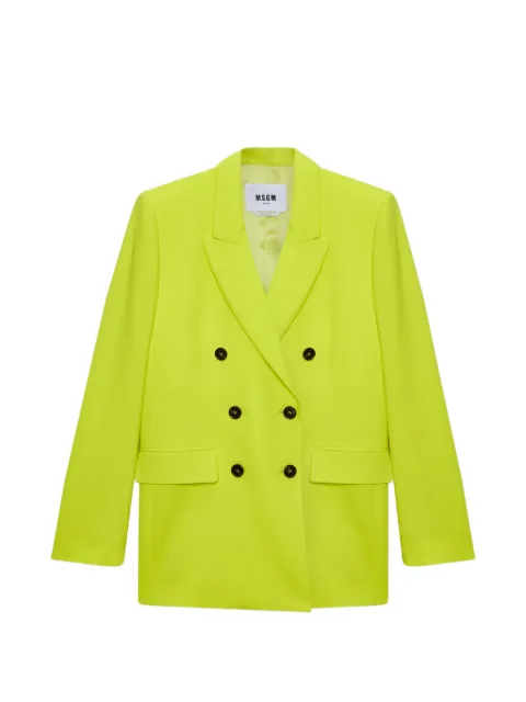 MSGM buttoned double-breasted blazer Green 4041MDG13267100