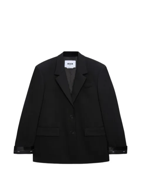 MSGM buttoned embellished-details blazer Black 4041MDG14267100