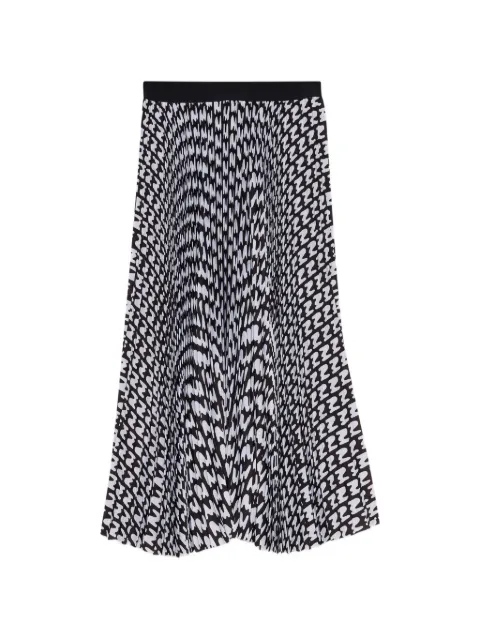 MSGM printed midi pleated skirt Black 4041MDD31P267296