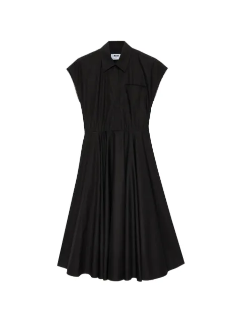 MSGM pocket shirt midi dress Black 4041MDA23X267112