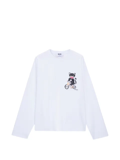 MSGM graphic-print T-shirt White 4040MM96N267002