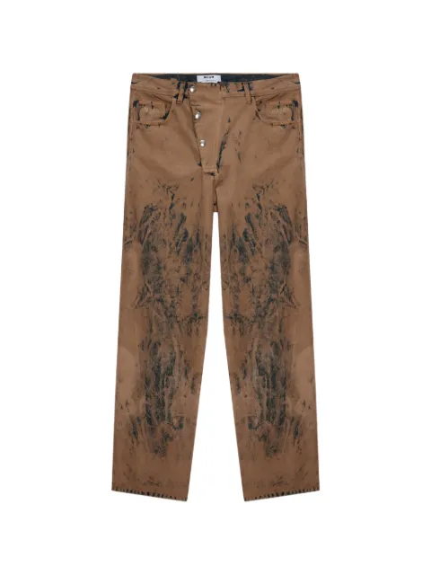 MSGM printed jeans Brown 4040MP234267078