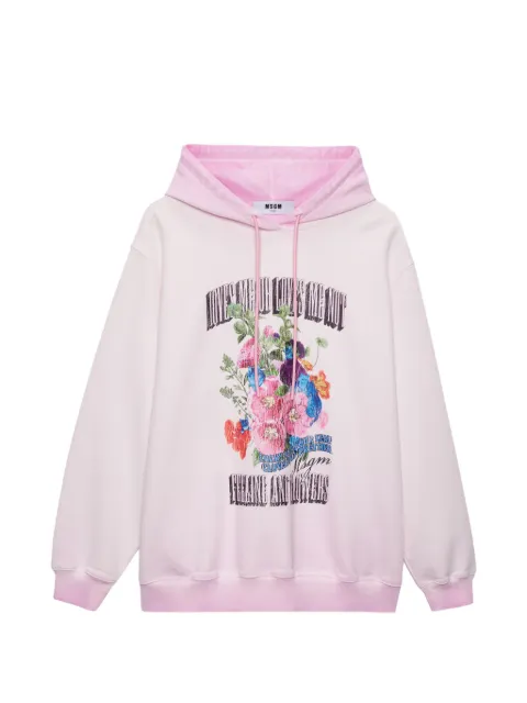 MSGM floral-print hoodie Pink 4041MDM140SE267287
