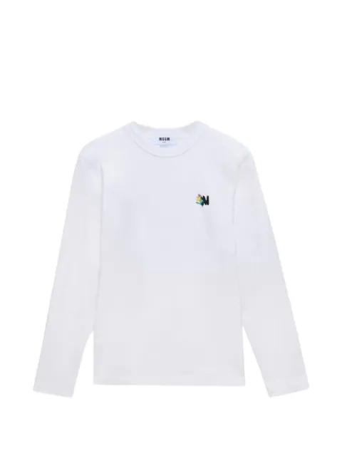 MSGM long-sleeves T-shirt White 4041MDM128D267002