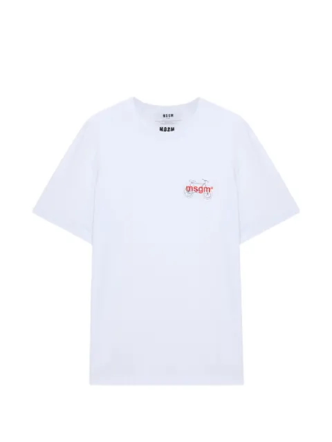 MSGM logo-embroidered T-shirt White 4040MM118D267002