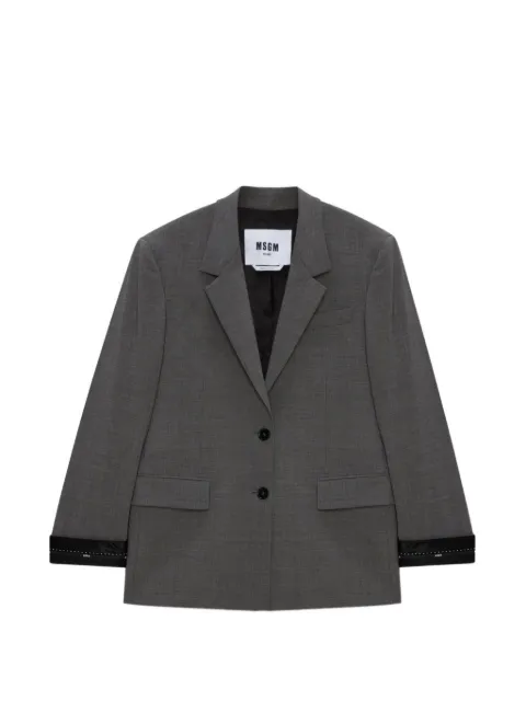 MSGM single-breasted blazer Grey 4041MDG14267100