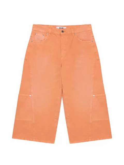 MSGM crop cargo jeans Orange 4041MDB231T267278