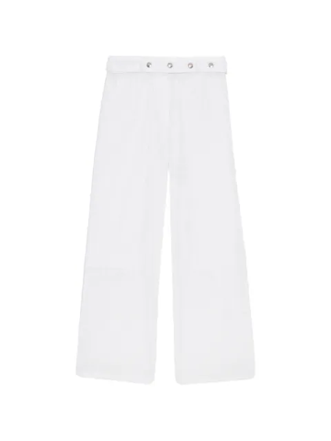 MSGM eyelet-embellishment trousers White 4041MDP17A267121