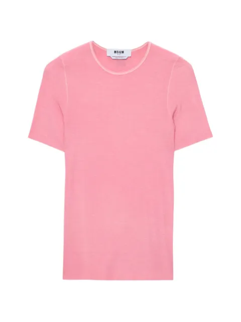 MSGM short-sleeve T-shirt Pink 4041MDM117N267130
