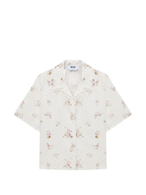 MSGM floral-print shirt White 4041MDE20267154