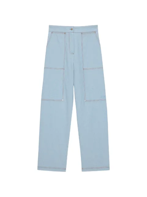 MSGM logo-embroidered jeans Blue 4041MDP12X267106