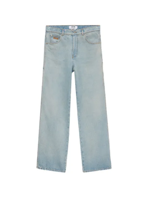MSGM logo-embroidered pocket jeans Blue 4040MP237L267086