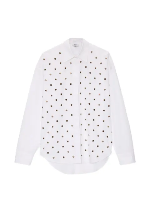 MSGM stud-embellishment shirt White 4042MDE05X267112