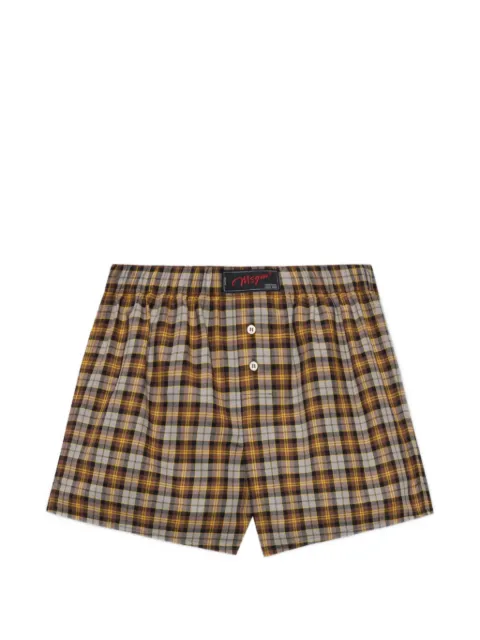 MSGM buttoned checked shorts Brown 4042MDI01267312