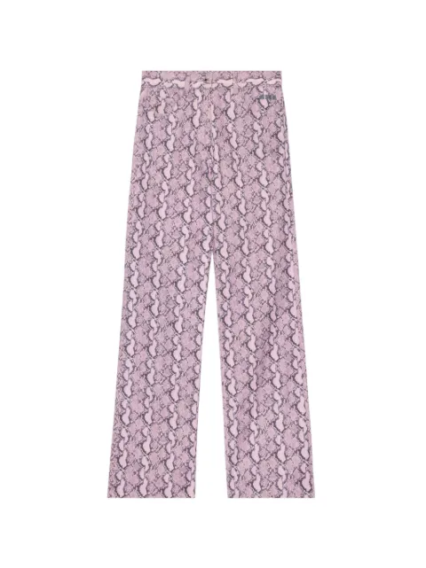 MSGM animal-print trousers Pink 4042MDP10X267356