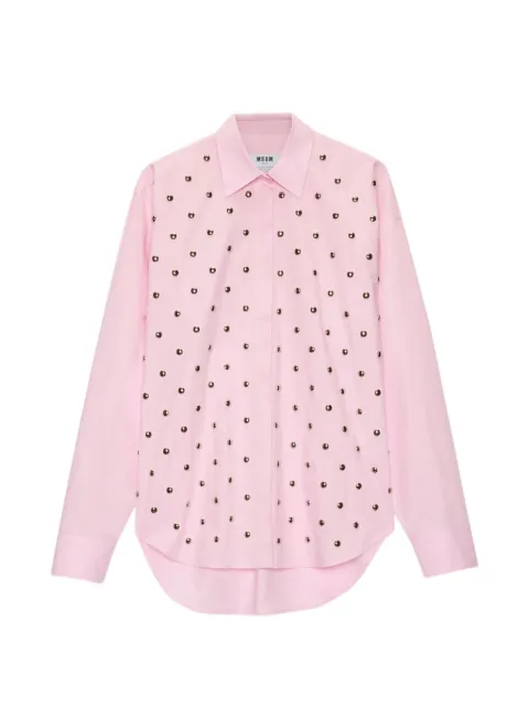 MSGM embellished shirt Pink 4042MDE05X26711213