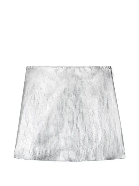 MSGM mini metallic-effect skirt Silver 4042MDD03267305