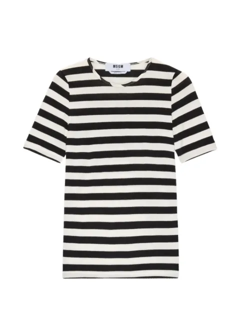 MSGM striped short-sleeve T-shirt Black 4042MDM82267301