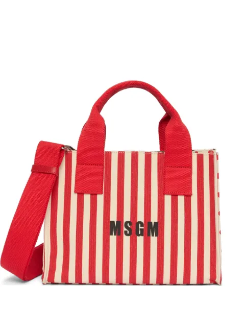 MSGM striped tote bag Red 4042MDZ12983