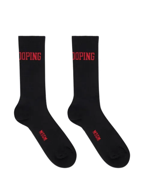 MSGM lettering socks Black 4040MS01267075