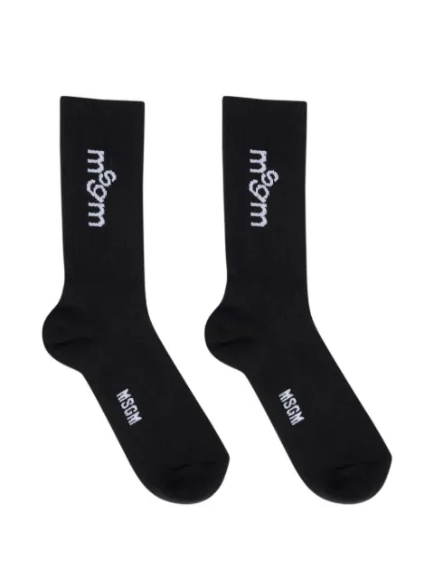 MSGM logo socks Black 4040MS06267075