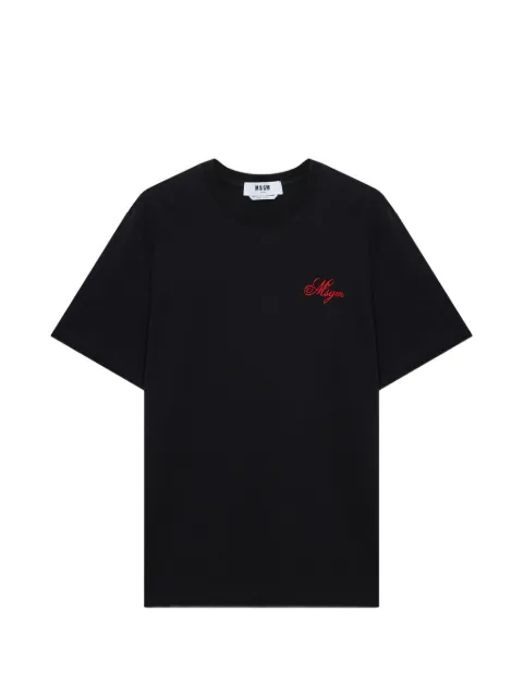MSGM detail-embroidery T-shirt Black 4040MM123D267002