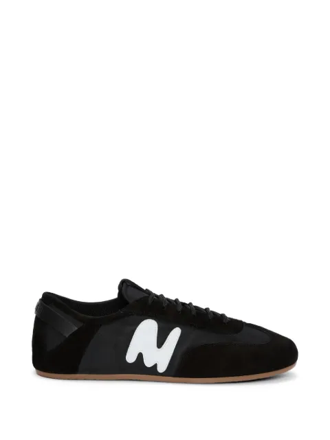 MSGM appliqué lace-up sneakers Black 4040MS024994