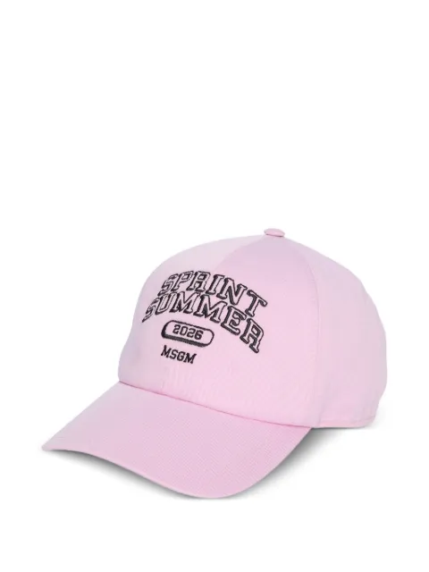 MSGM logo-detail baseball cap Pink 4040ML01267104