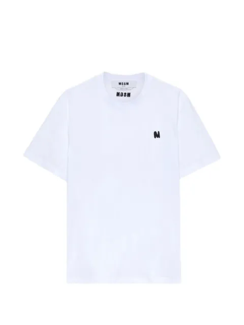 MSGM letter-detail T-shirt White 4040MM147D267002
