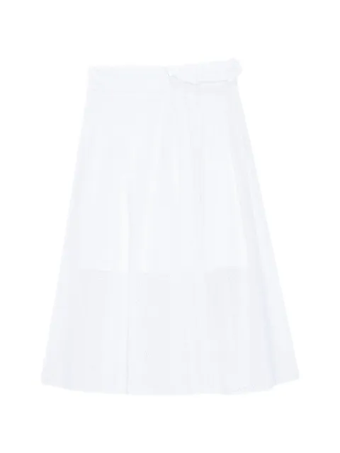 MSGM eyelet midi skirt White 4041MDD19A26712102