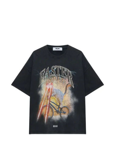 MSGM graphic-print T-shirt Black 4040MM110SE267091