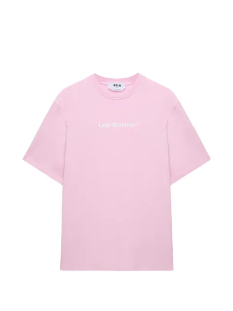 MSGM printed T-shirt Pink 4041MDM132D267002